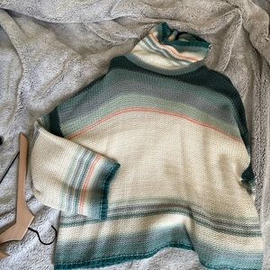 Anthropologie Cowl Neck Wide Sleeve Sweater